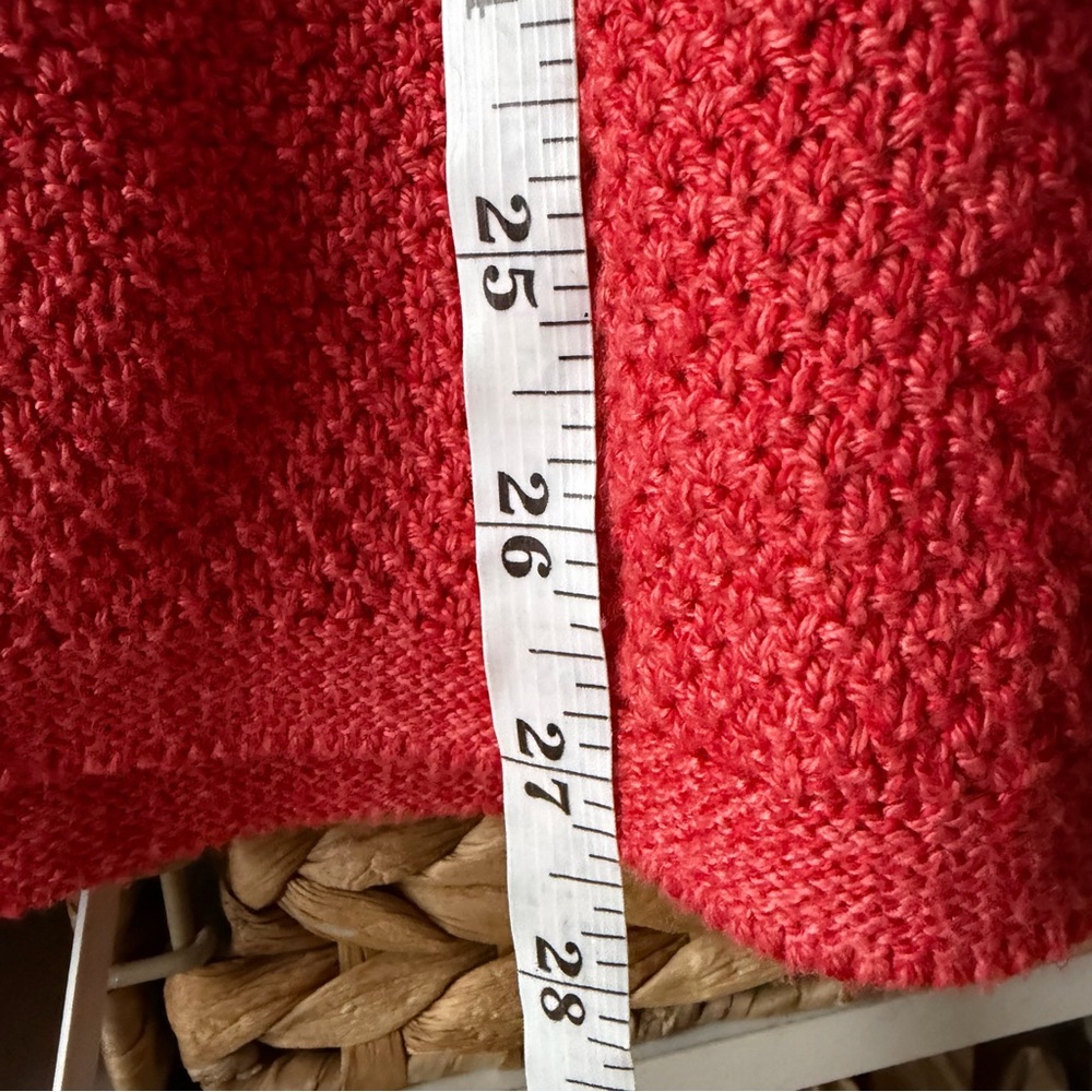 J. Jill Womens V-neck Sweater Cotton Blend Brick Red Size Large - Picture 10 of 10